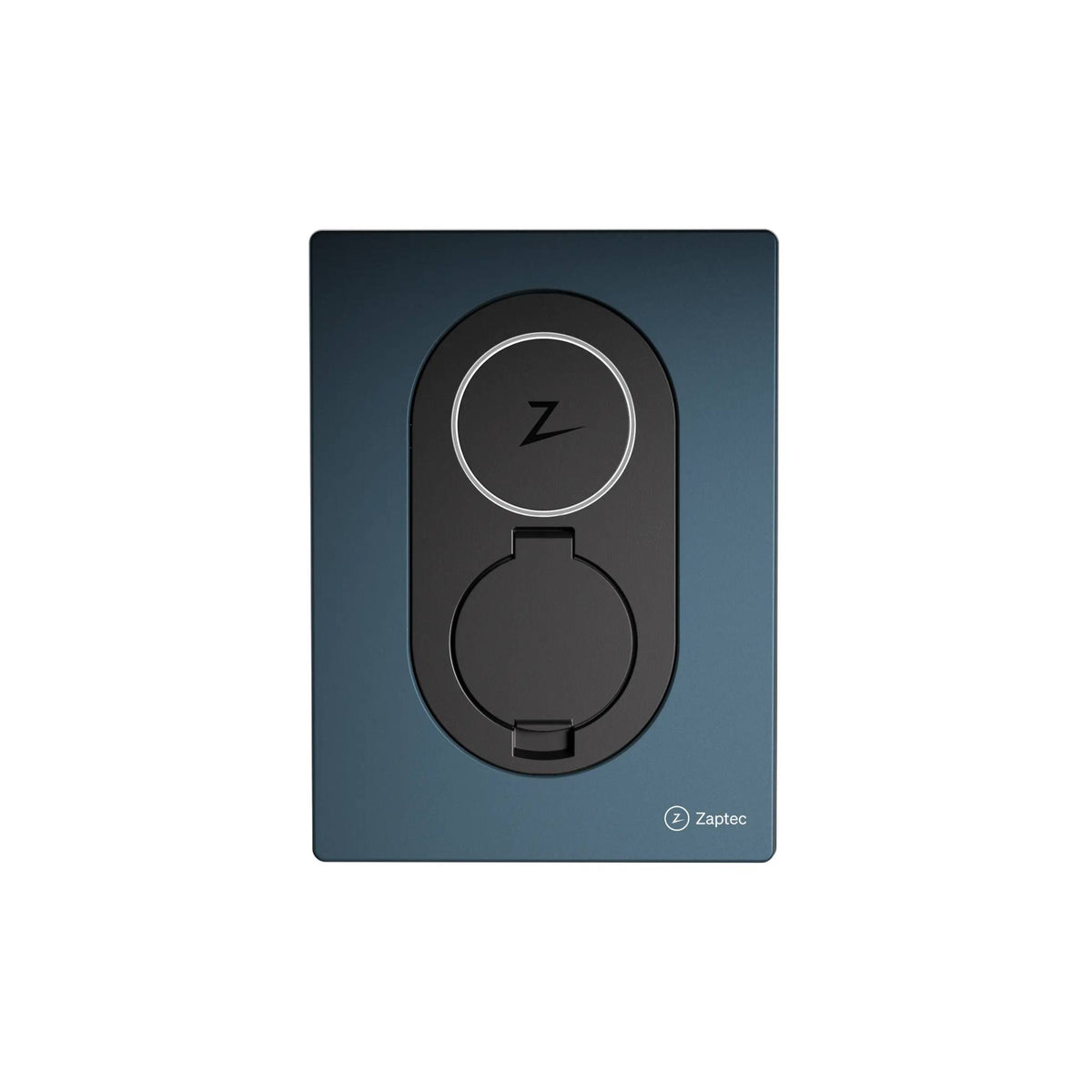 Zaptec Go laddbox i Midnight Blue framifrån