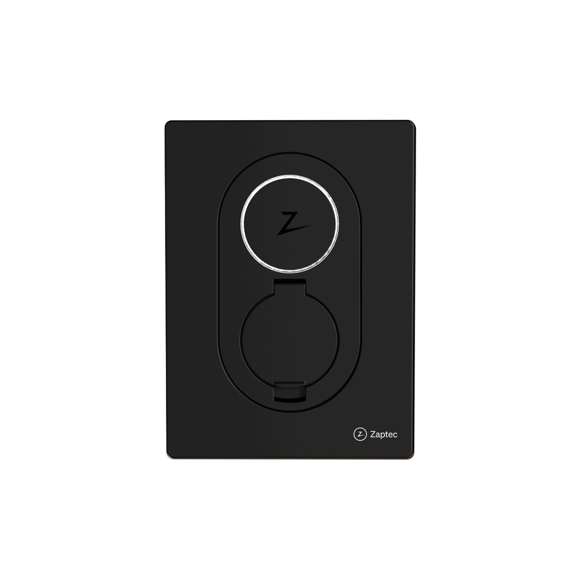 Zaptec Go laddbox i Asphalt Black framifrån