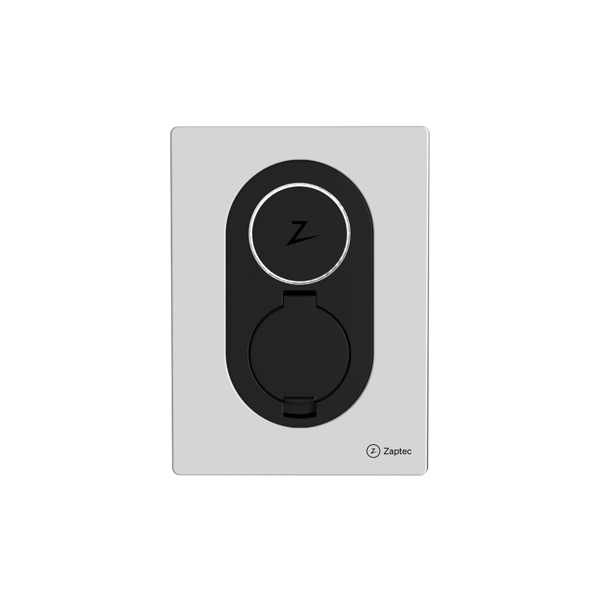 Zaptec Go laddbox i Cloud White framifrån