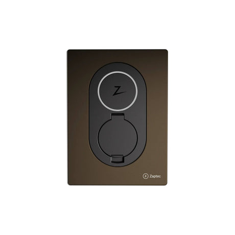 Zaptec Go laddbox i Wood Brown framifrån